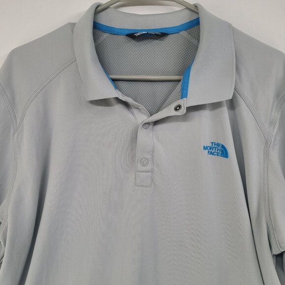 The North Face Men's Athletic Moisture Wicking  Polo Shirt Gray Size XL Gorpcore - Picture 3 of 9